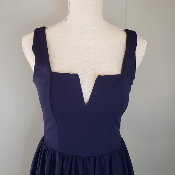 Francesca's mi ami Blue Eyelet Trim Mini Dress - Picture 4 of 11